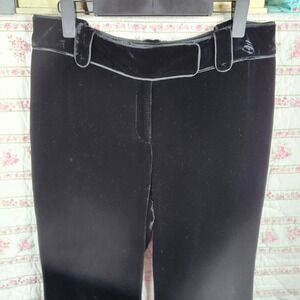 Ann Taylor‎ Margo Velvet Pants Black Career Dressy Trousers Size 10